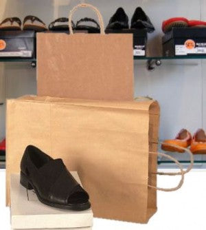 Bags / Carrier Bags / Brown Twisted Tape Handle Ribbed