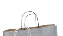 320x460x420mm (13x18x17) - White Twisted Tape Handle Paper Carriers