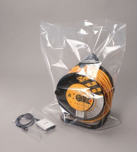 2.5x5.5 - 250g Clear Poly Bags (64x140mm - 64mu) - Paper Wrapped