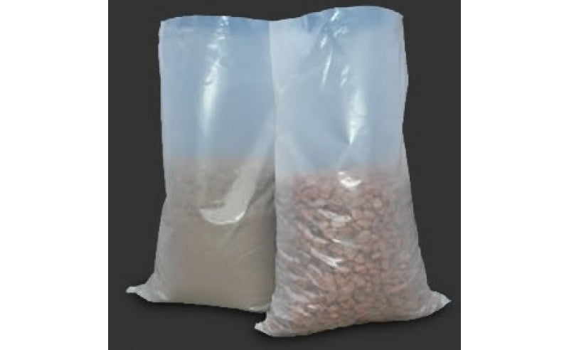 17x29 - 500g Ribbed White Rubble Sacks