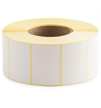 138 X 25 - Plain White Thermal Transfer Printer Labels 5,500/roll