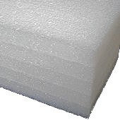 95x95x50mm - LD White Poly Lam. Foam Blocks with S/A on 1 face