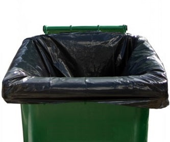 30x46x54 - 80g Black Wheelie Bin Liners