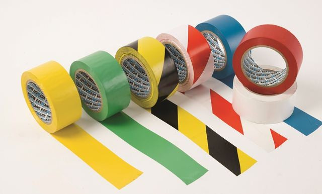 50mmx33m - Yellow & Black Line Marking Tape